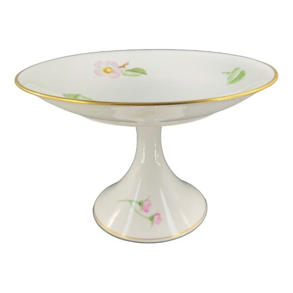 Thomas Bavaria Decope WJS Porcelain Ceramic Cake Stand Plate Footed Compote VTG - Picture 10 of 14